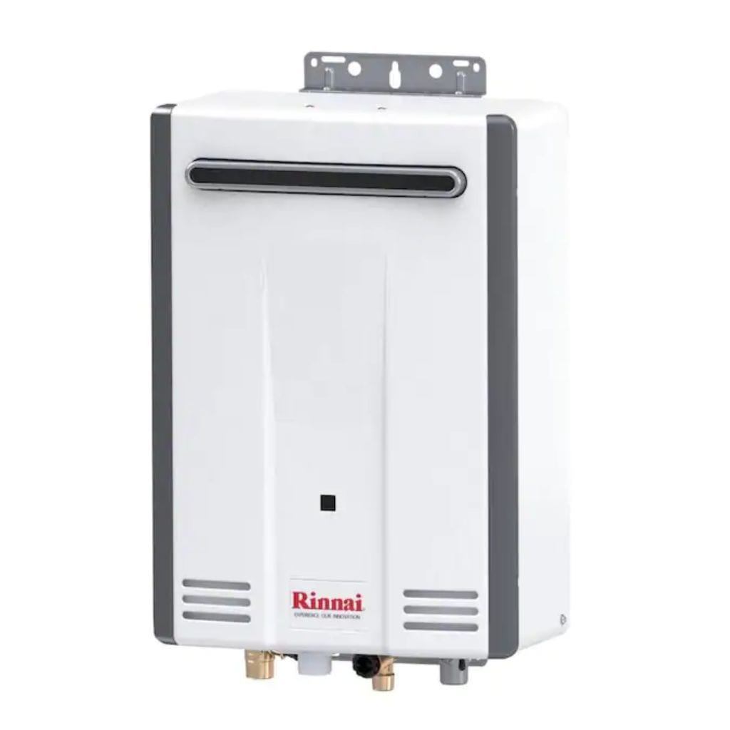 Rinnai HE Series 14" 120K BTU 5.3 GPM Outdoor Non-Condensing Propane Gas Tankless Water Heater