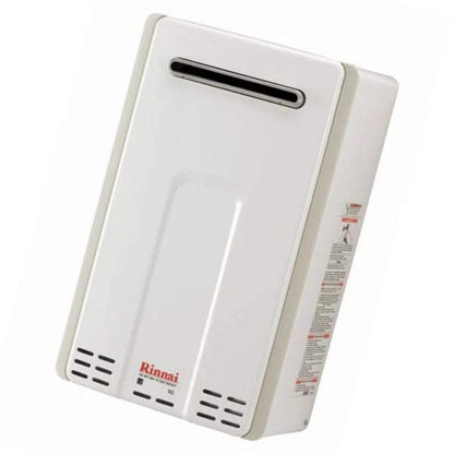 Rinnai HE Series 14" 150K BTU 6.5 GPM Outdoor Non-Condensing Propane Gas Tankless Water Heater