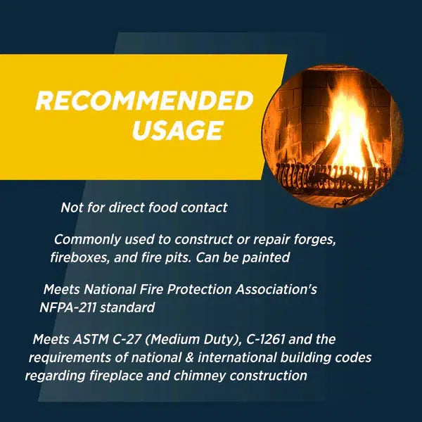 Rutland 24 lbs Buff Firebox Bricks (9" x 4-1/2" x 1-1/4")