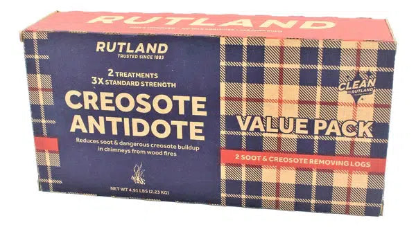 Rutland 2.45lbs Creosote Antidote Chimney Cleaning Fire Logs (2-Pack)
