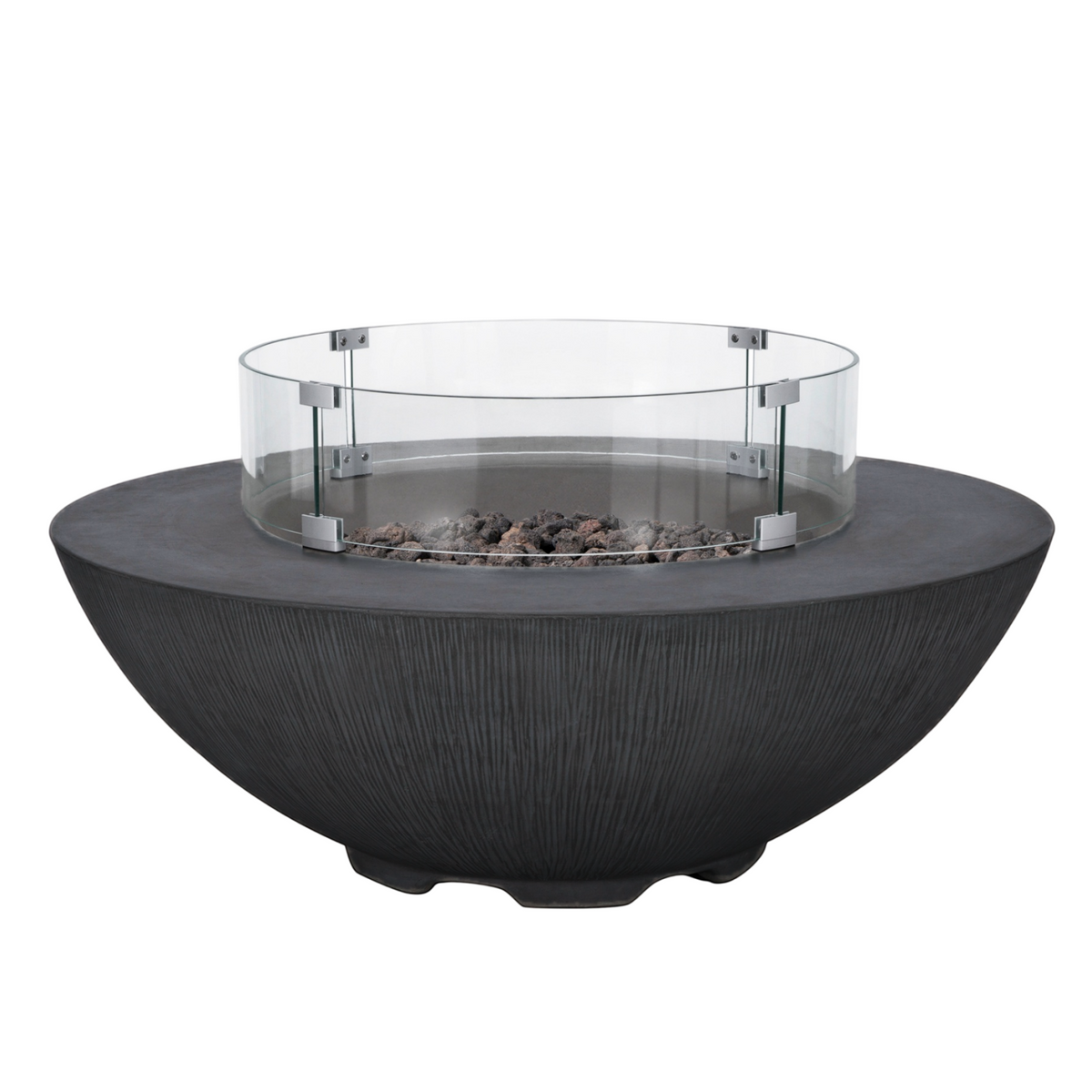 PyroMania Shangri-La 41" Charcoal Finish Propane Gas Outdoor Round Fire Pit Bowl