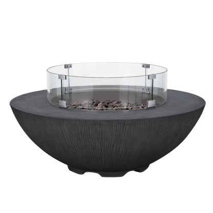 PyroMania Shangri-La 41" Charcoal Finish Propane Gas Outdoor Round Fire Pit Bowl