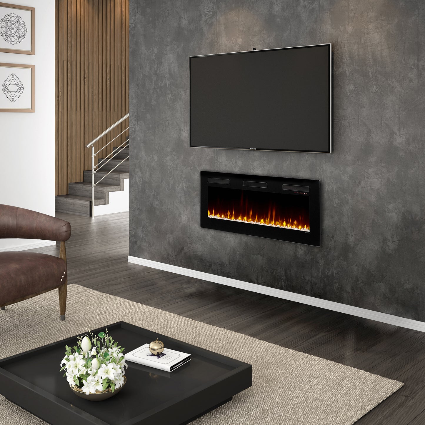 Dimplex Sierra 60" Wall-Mount/Tabletop Linear Electric Fireplace