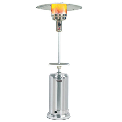 SUNHEAT PHRDSS 32" Stainless Steel Round Portable Propane Patio Heater With Drink Tray
