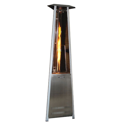 SUNHEAT PHTRSS 21" Stainless Steel Contemporary Triangle Pyramid Shape Propane Patio Heater With Variable Flame
