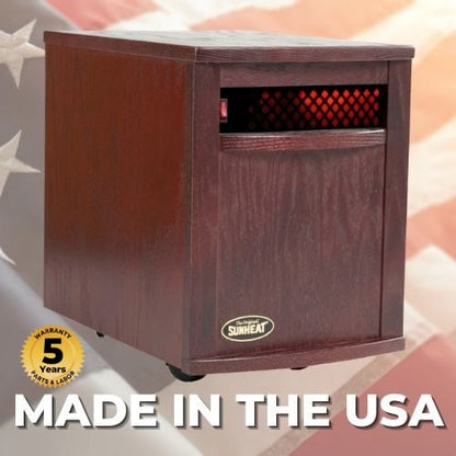 SUNHEAT USA1500 13" Black Cherry Electric Portable Infrared Heater