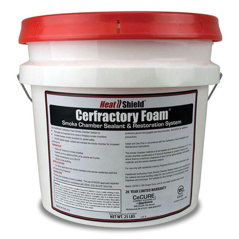 Saver Systems Heat Shield 25-lb. Bucket 300199 Cerfractory Foam Smoke Chamber Sealant and Restoration System