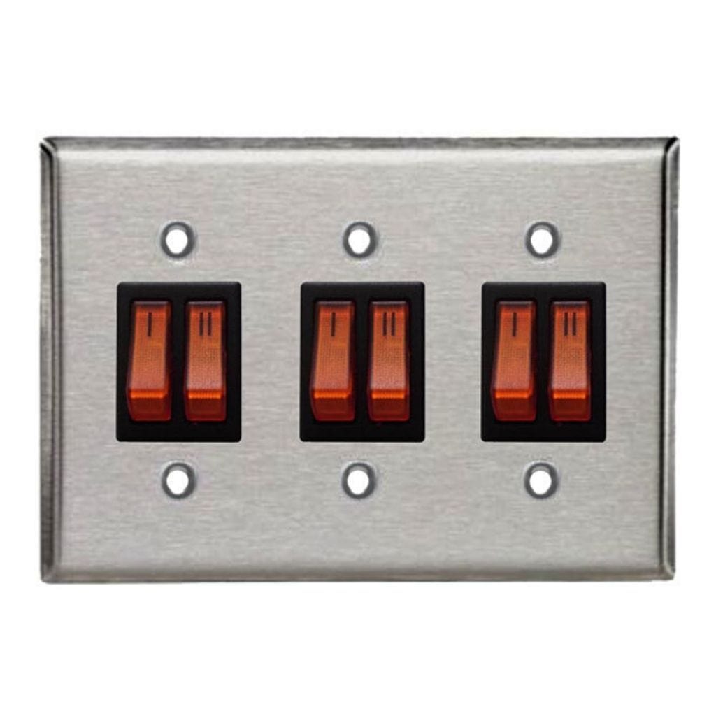 Schwank Two Stage Control Illuminated Switch Gang For Two Stage Gas Heaters