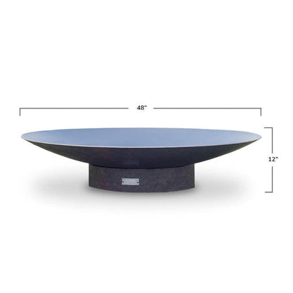 Seasons CONCAVE 48" Natural Rust Patina Wood Steel Fire Pit