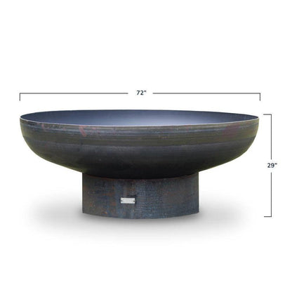 Seasons ELLIPTICAL 72" Natural Rust Patina Wood Steel Fire Pit