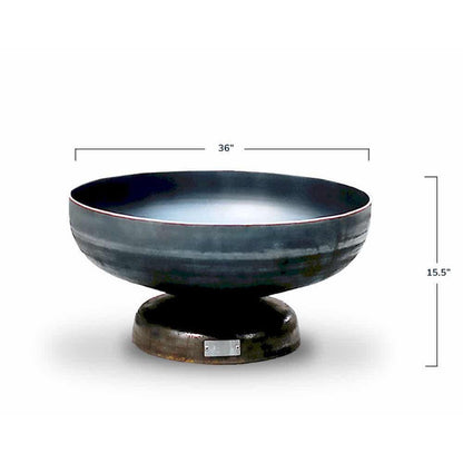 Seasons VULCAN 36" Natural Rust Patina Wood Steel Fire Pit