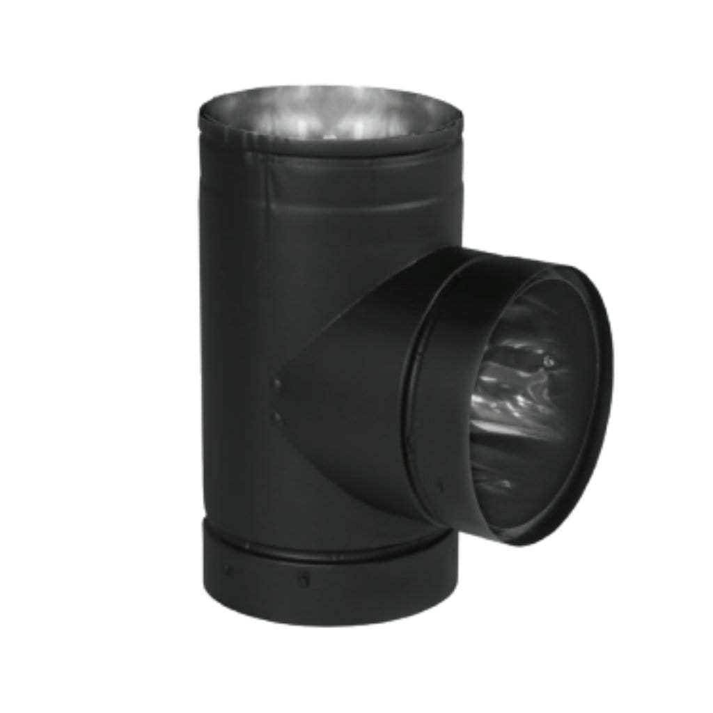 Security Chimneys Secure Black 6DT Double Wall Tees