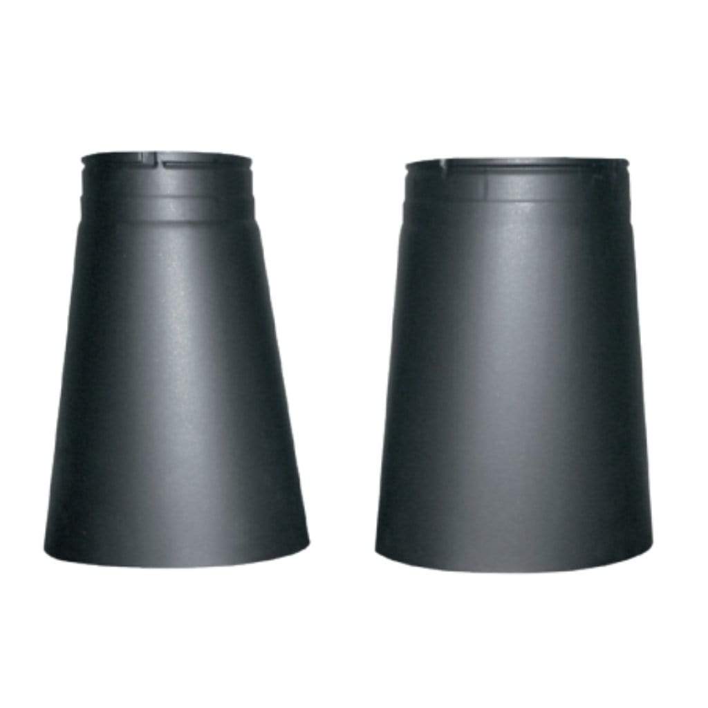 Security Chimneys Secure Black 8DLORA Double Wall Oval-Round Adaptor