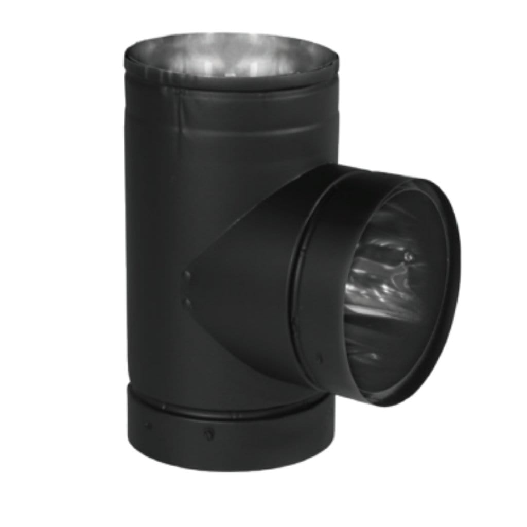Security Chimneys Secure Black 8DT Double Wall Tees
