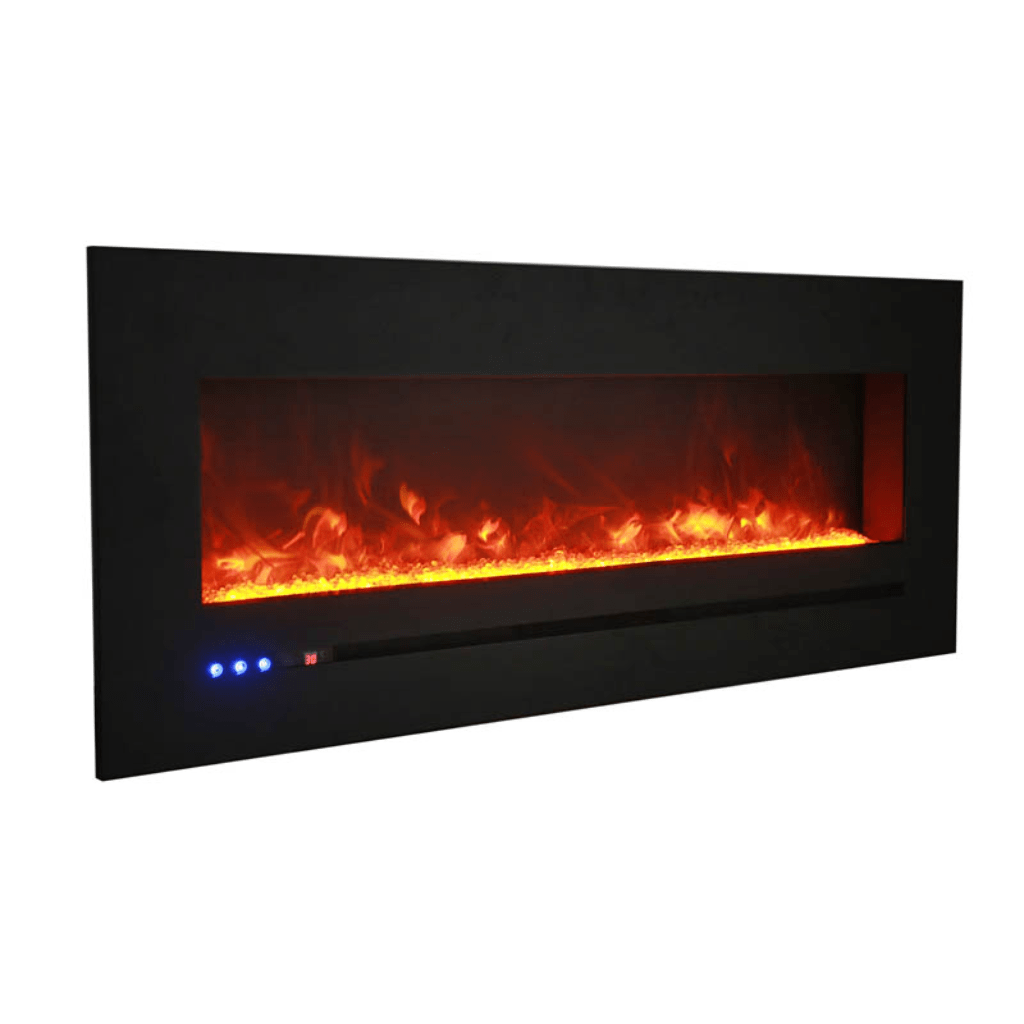 Sierra Flame by Amantii 26" Wall Mount/Flush Mount Electric Fireplace with Deep Charcoal Colored Steel Surround