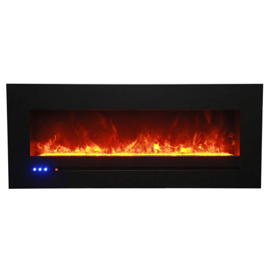 Sierra Flame by Amantii 34" Wall Mount/Flush Mount Electric Fireplace with Deep Charcoal Colored Steel Surround