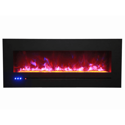 Sierra Flame by Amantii 48" Wall Mount/Flush Mount Electric Fireplace with Deep Charcoal Colored Steel Surround
