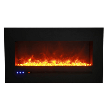 Sierra Flame by Amantii 60" Wall Mount/Flush Mount Electric Fireplace with Deep Charcoal Colored Steel Surround