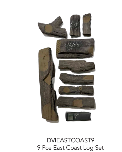 Sierra Flame by Amantii 9 Piece East Coast Log Set for ABBOT-30BL