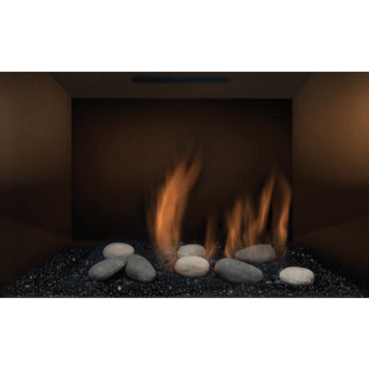 Sierra Flame by Amantii Abbot 30" Direct Vent Propane Gas Fireplace Insert With Black Porcelain Panels & Glass Media Rock Set