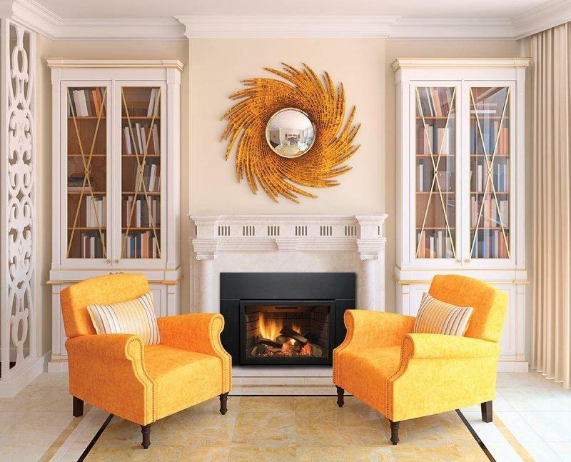 Sierra Flame by Amantii Abbot 30" Direct Vent Propane Gas Fireplace Insert With Ceramic Brick Panles & Log Set