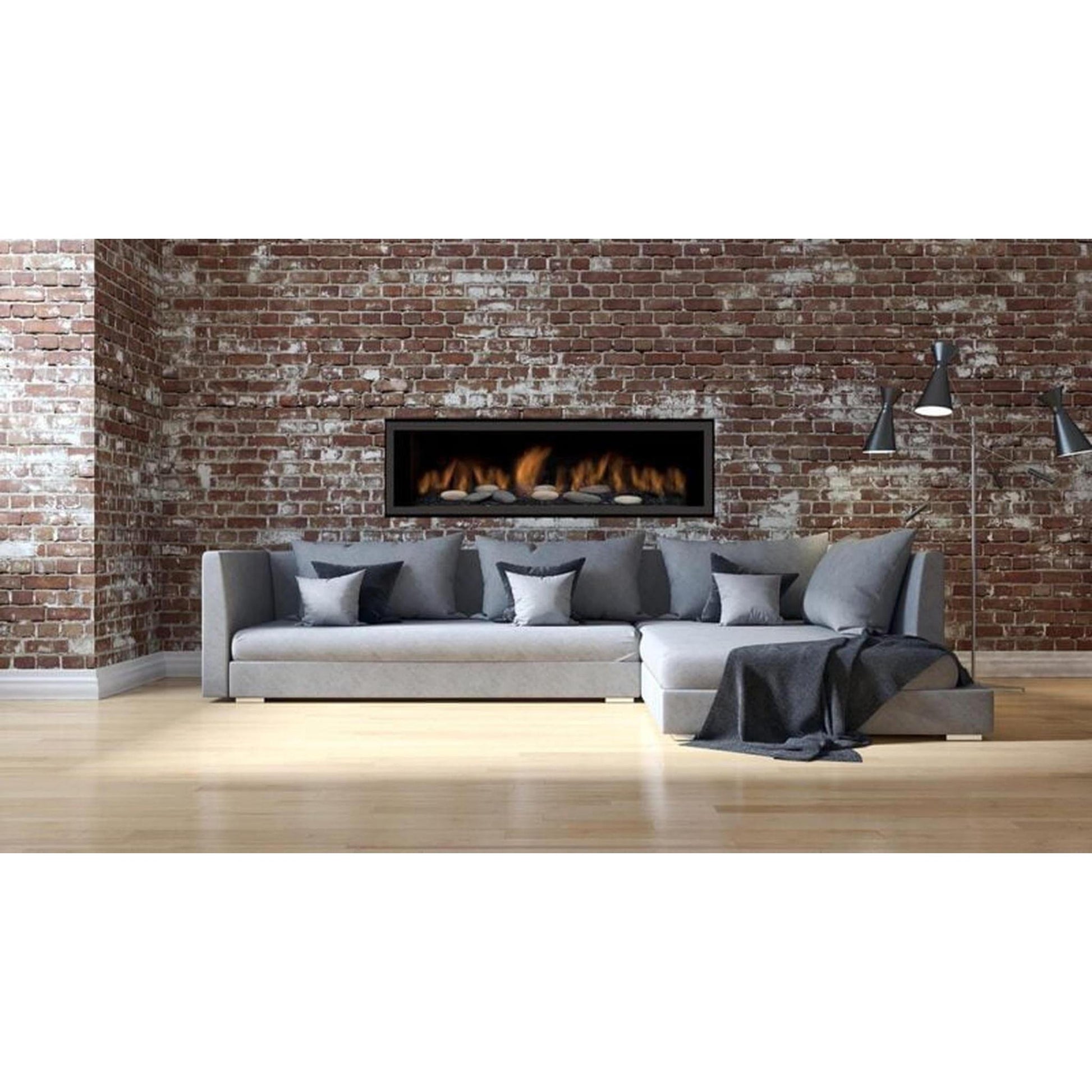 Sierra Flame by Amantii Austin 65" Direct Vent Linear Propane Gas Fireplace