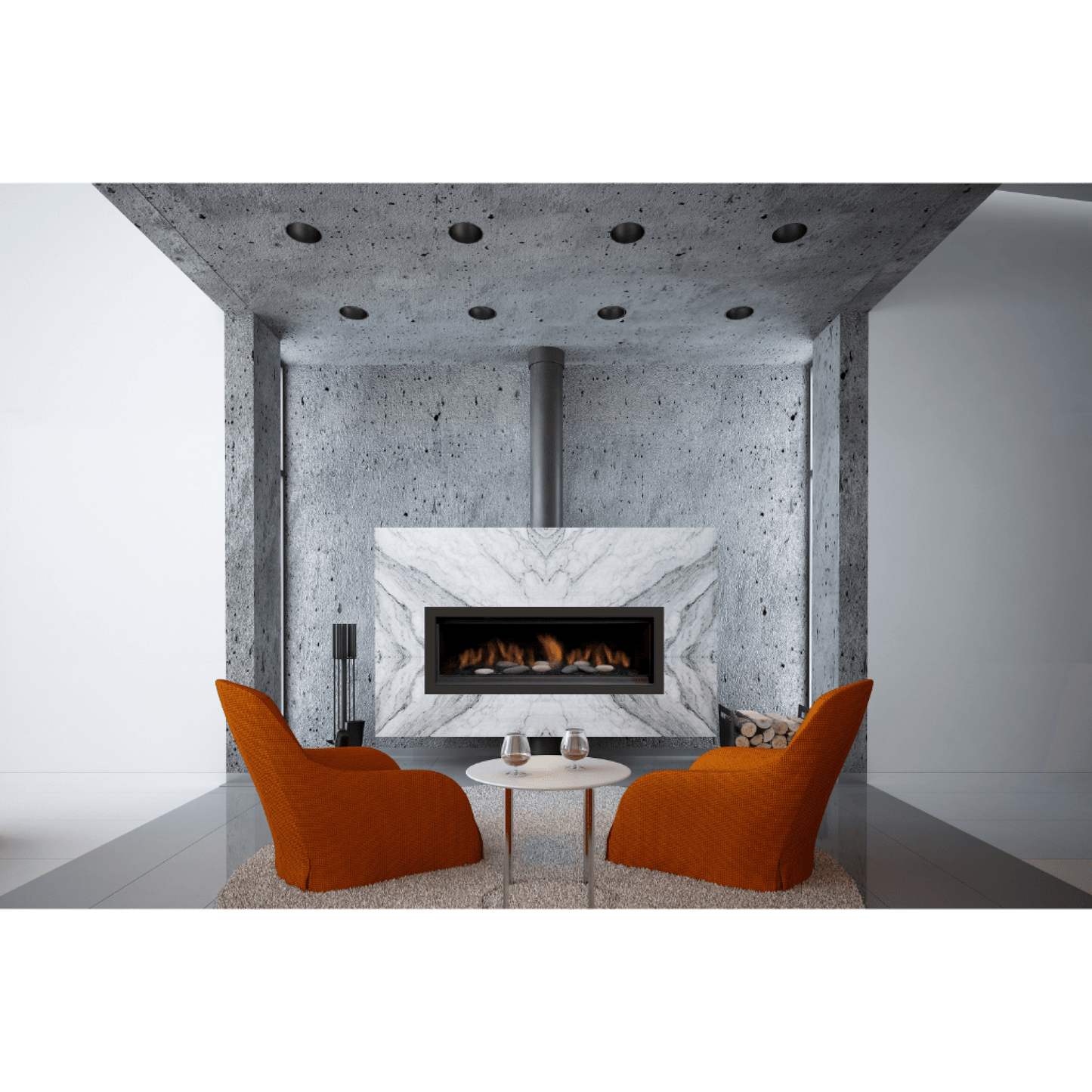 Sierra Flame by Amantii Austin 65" Direct Vent Linear Propane Gas Fireplace