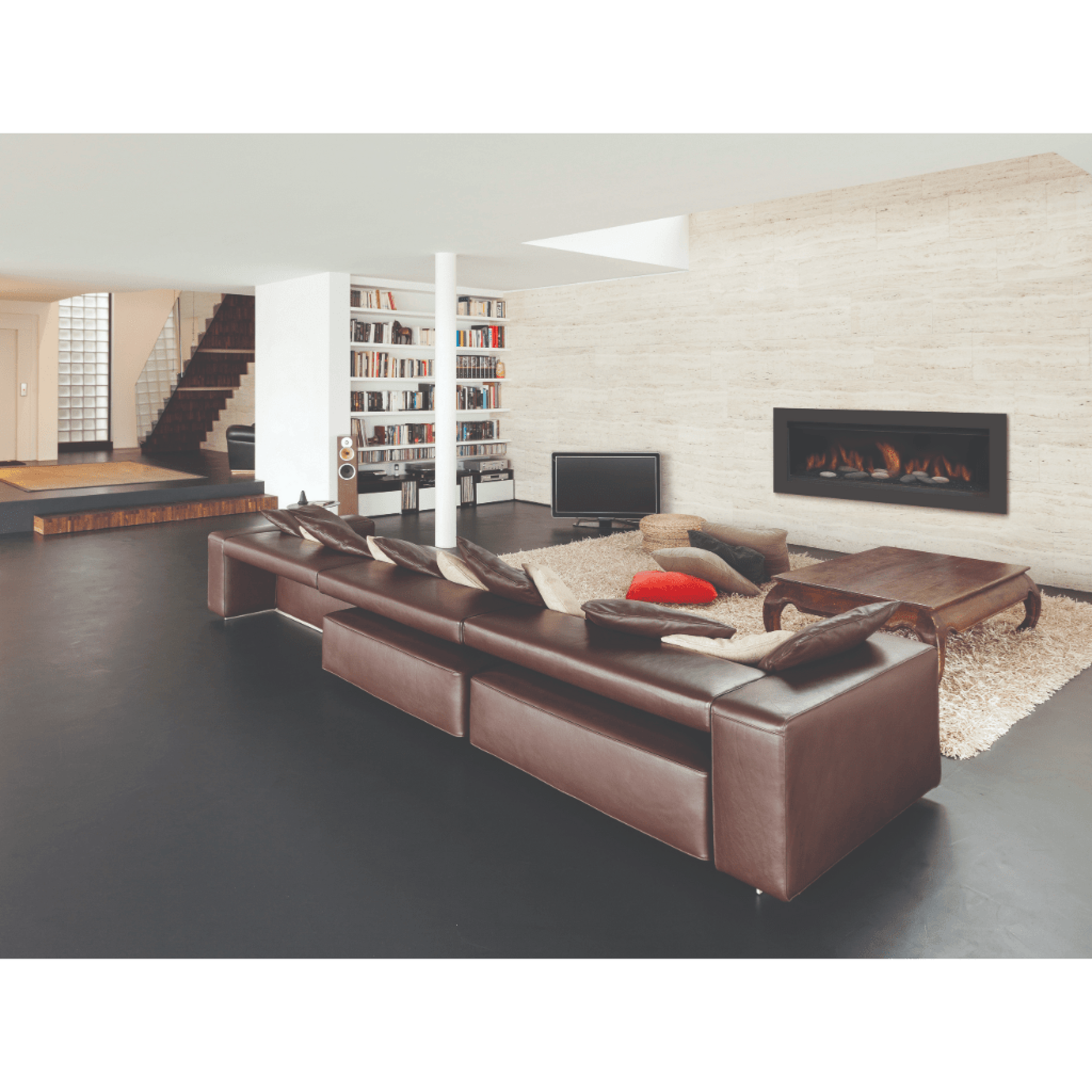 Sierra Flame by Amantii Austin 65" Direct Vent Linear Propane Gas Fireplace