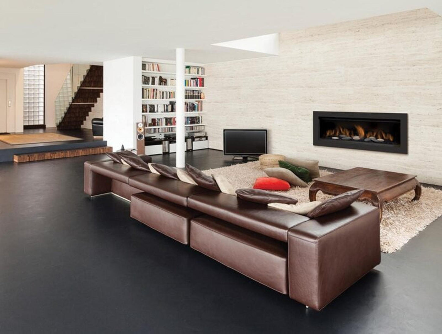 Sierra Flame by Amantii Austin 65" Direct Vent Linear Natural Gas Fireplace