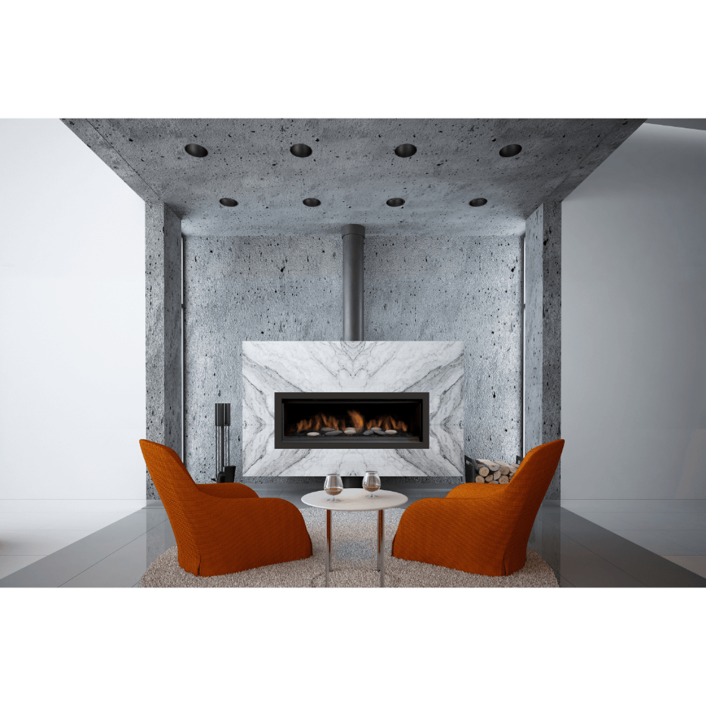 Sierra Flame by Amantii Austin 65" Direct Vent Linear Natural Gas Fireplace