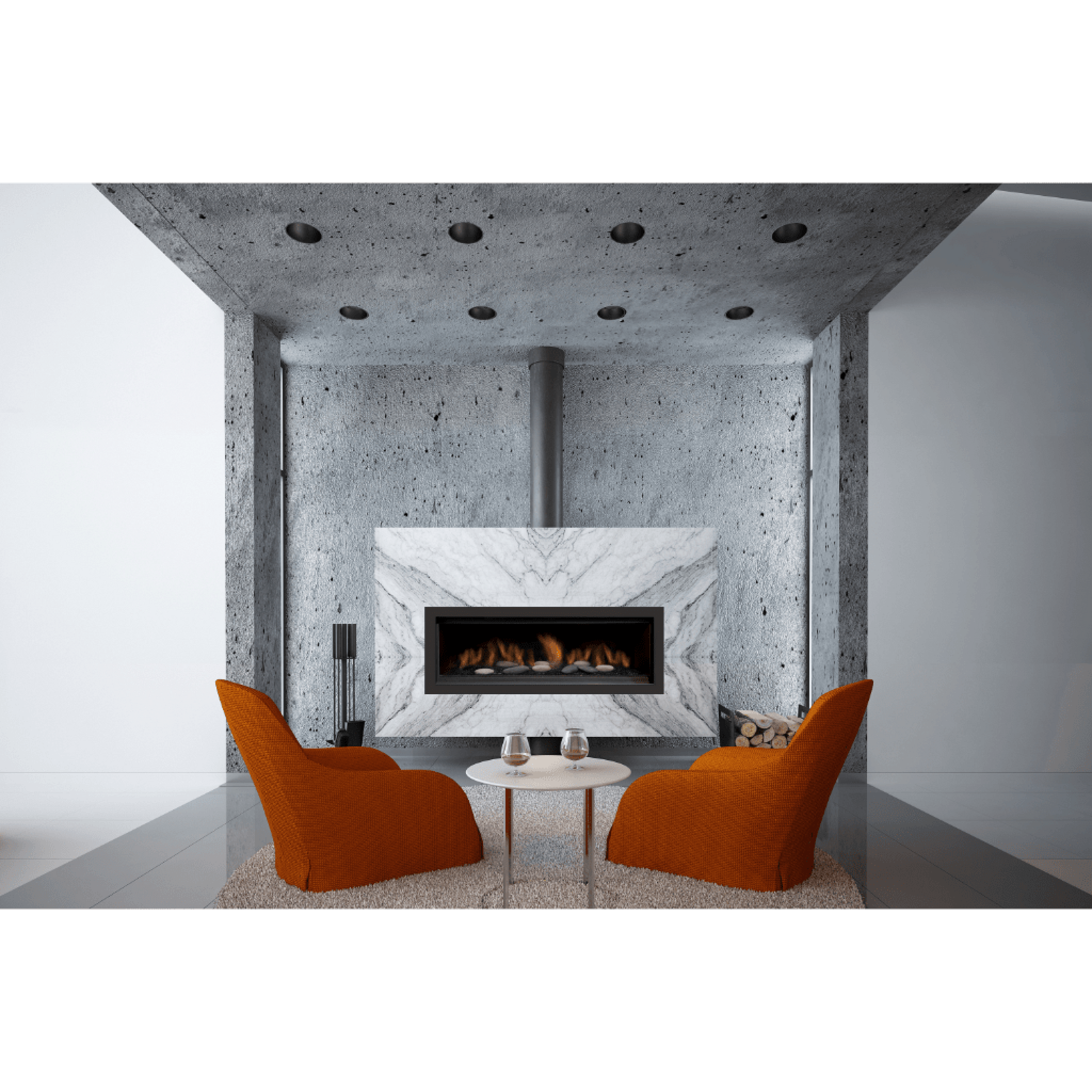 Sierra Flame by Amantii Austin 65" Direct Vent Linear Natural Gas Fireplace