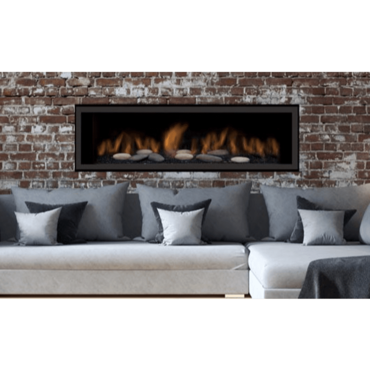 Sierra Flame by Amantii Austin 65" Direct Vent Linear Natural Gas Fireplace