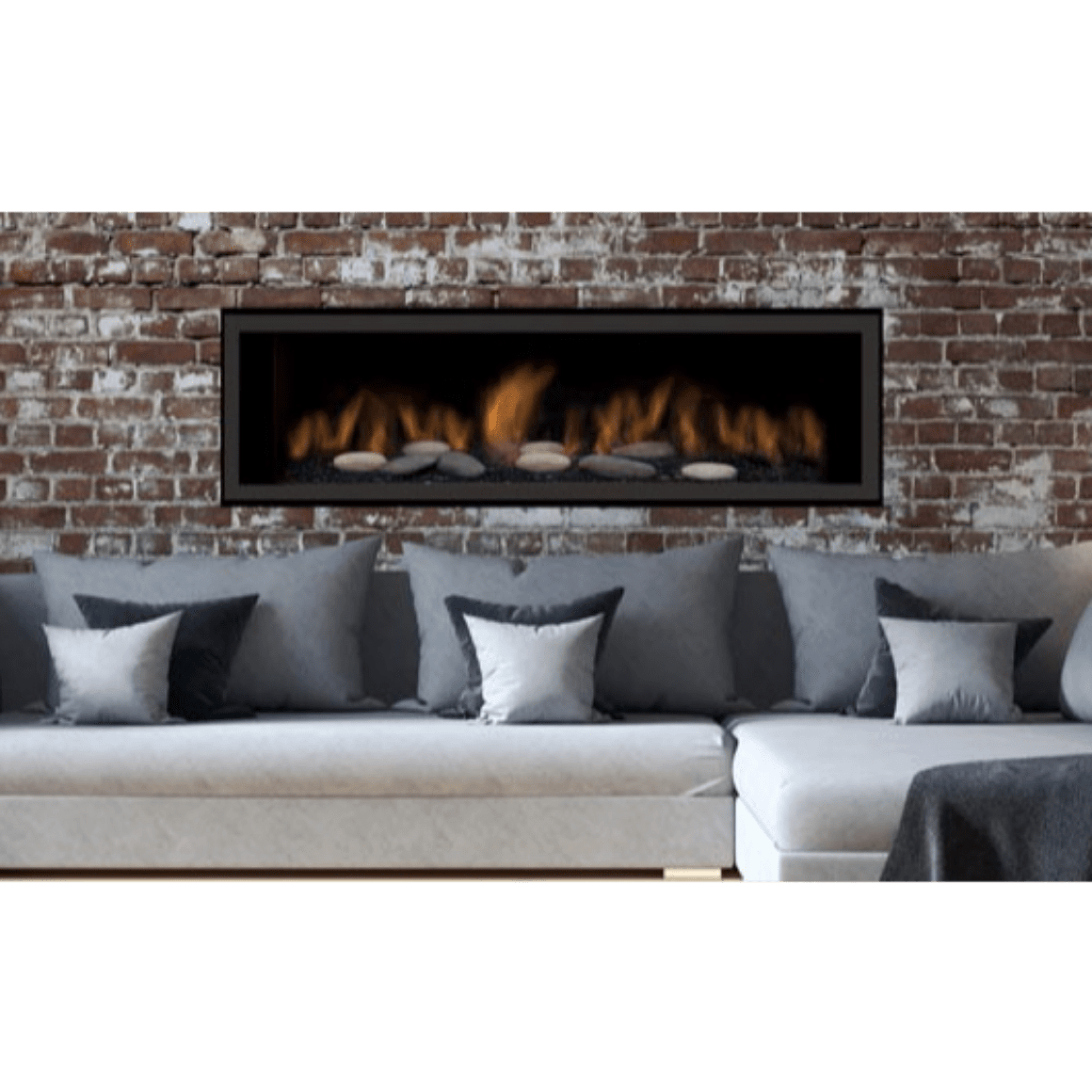 Sierra Flame by Amantii Austin 65" Direct Vent Linear Natural Gas Fireplace