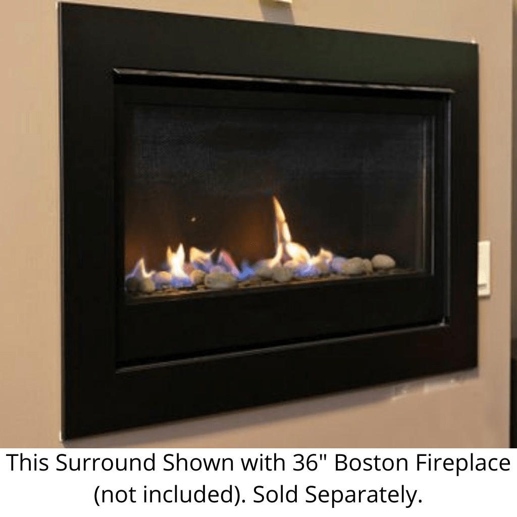 Sierra Flame by Amantii Basic Black Surround for 36" Boston Fireplaces