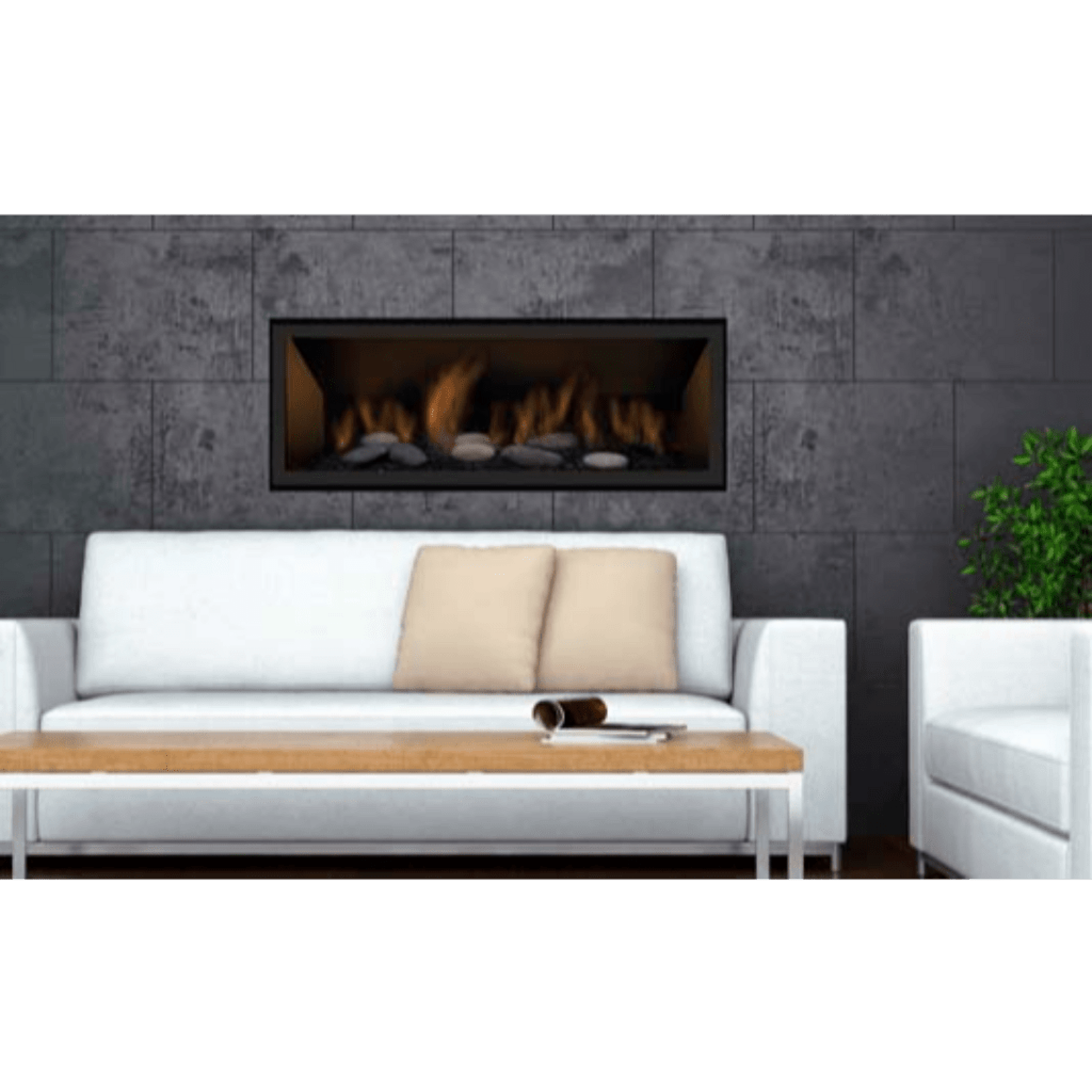 Sierra Flame by Amantii Bennett 45" Direct Vent Linear Propane Gas Fireplace