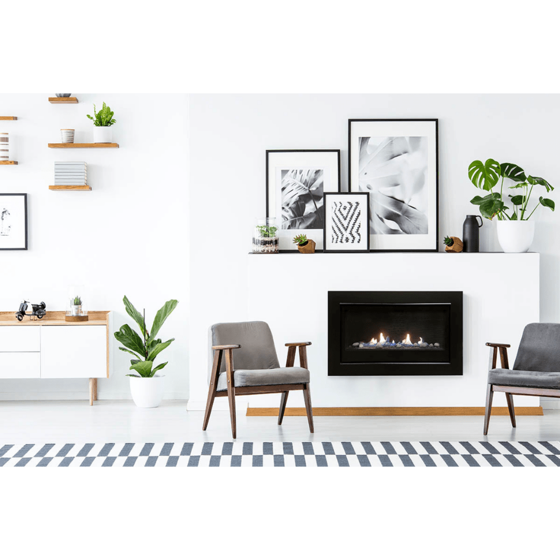 Sierra Flame by Amantii Boston 36" Linear Direct Vent Natural Gas Fireplace