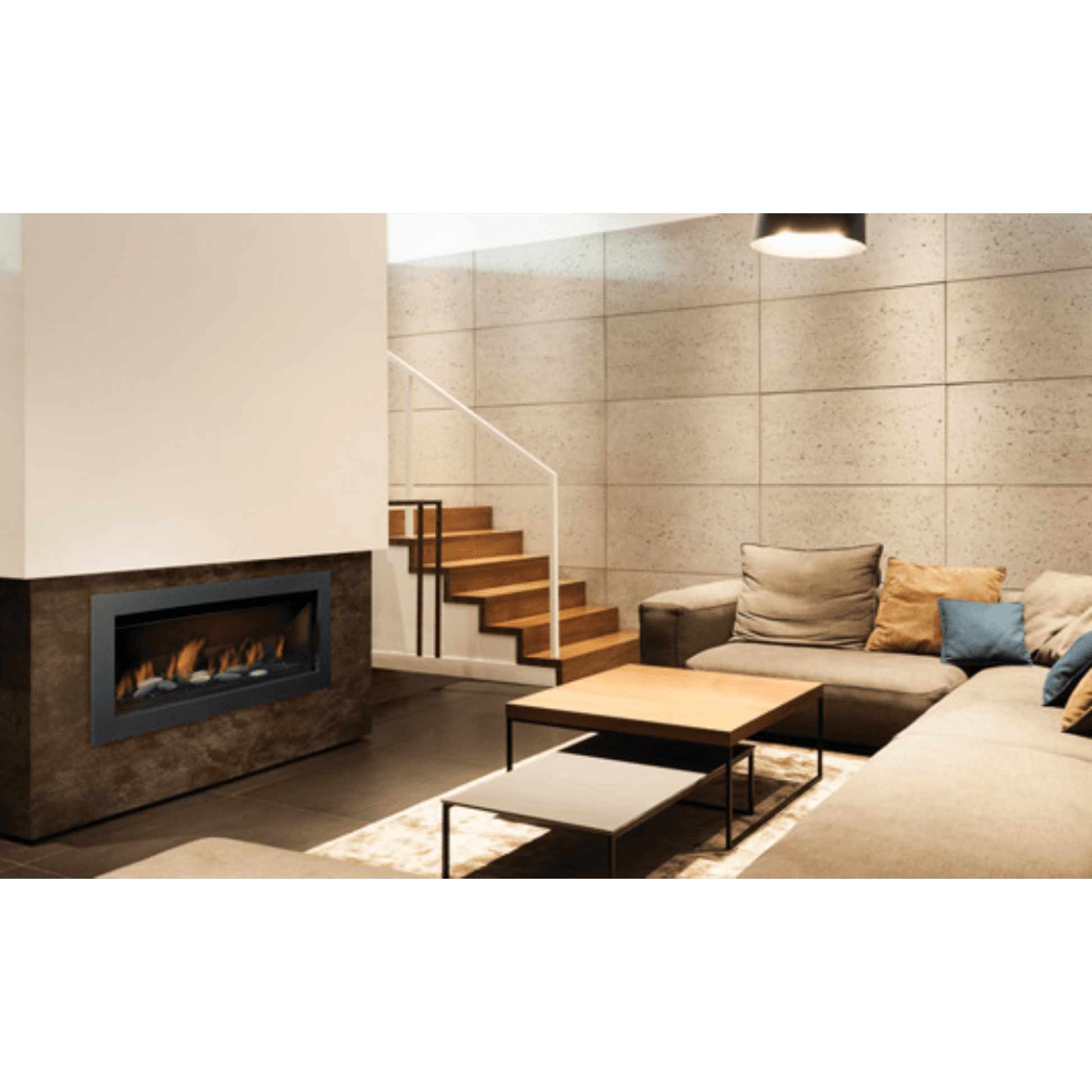 Sierra Flame by Amantii Lamego 45" Direct-Vent Zero Clearance Contemporary Electronic Ignition Propane Gas Fireplace