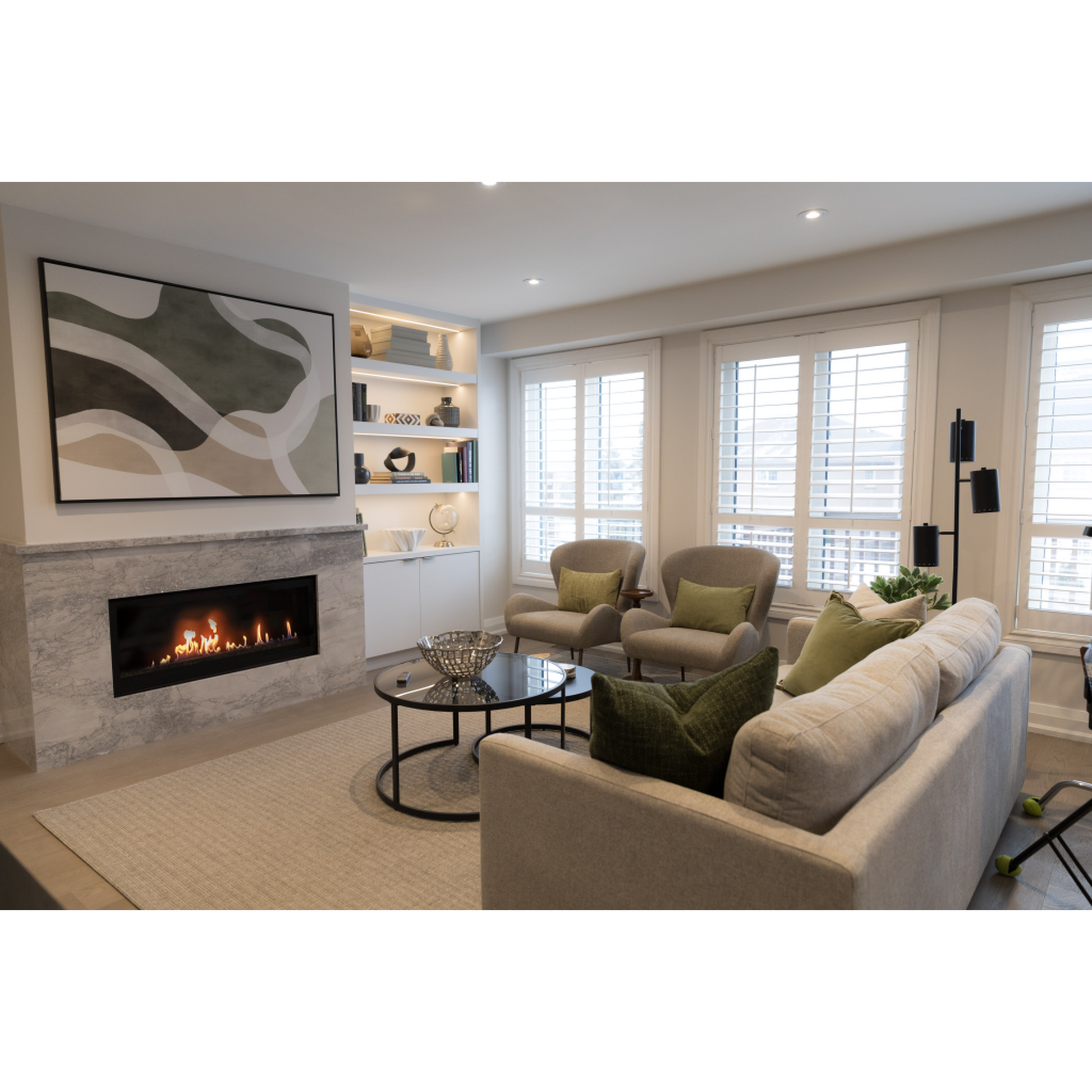 Sierra Flame by Amantii Lamego 45" Direct-Vent Zero Clearance Contemporary Electronic Ignition Propane Gas Fireplace