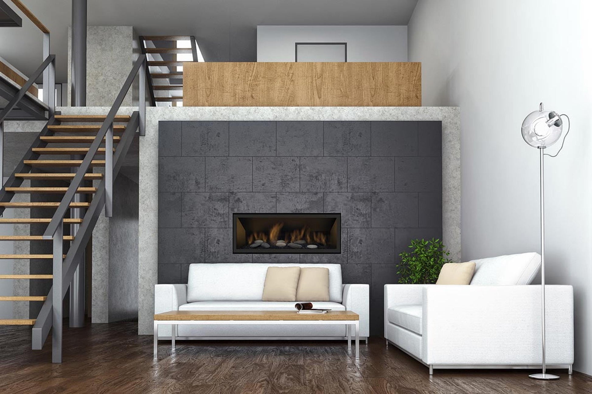 Sierra Flame by Amantii Lamego 45" Zero Clearance Contemporary Electronic Ignition Propane Gas Fireplace