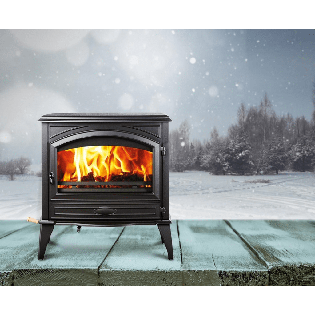 Sierra Flame by Amantii Lynwood W76 Cast Iron Free Stand Wood Stove Fireplace