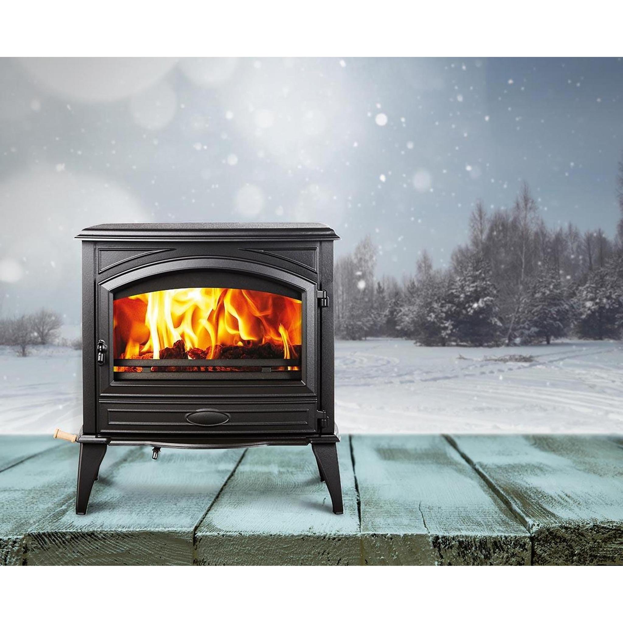 Sierra Flame by Amantii Lynwood W76 Cast Iron Freestanding Wood