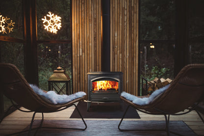 Sierra Flame by Amantii Lynwood W76 Cast Iron Freestanding Wood Burning Stove