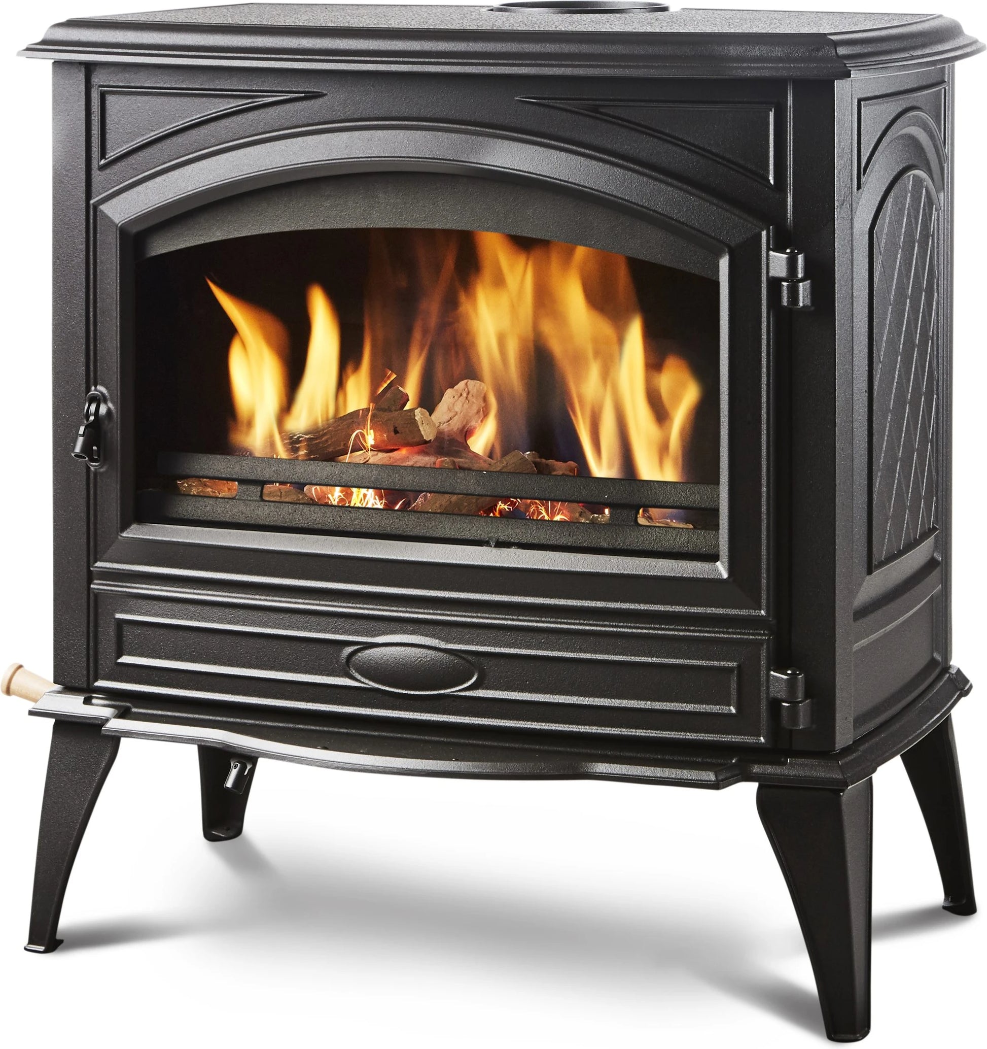 Sierra Flame by Amantii Lynwood W76 Cast Iron Freestanding Wood Burning Stove