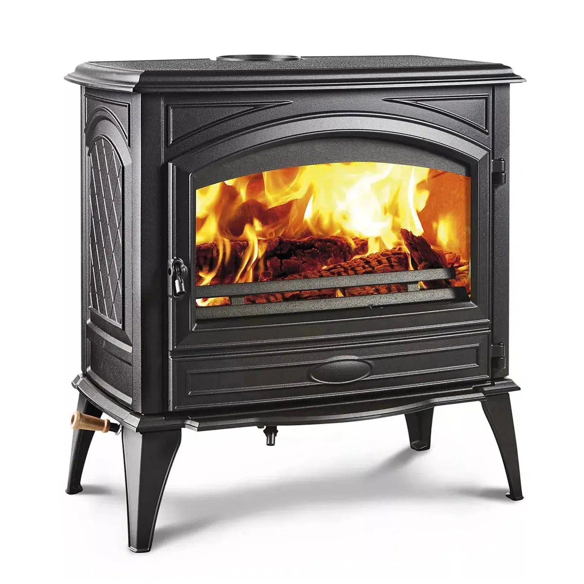 Sierra Flame by Amantii Lynwood W76 Cast Iron Freestanding Wood Burning Stove