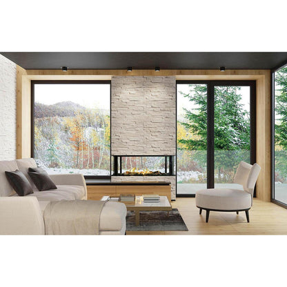 Sierra Flame by Amantii Lyon 48" 4-Sided See-Through Direct-Vent Natural Gas Fireplace