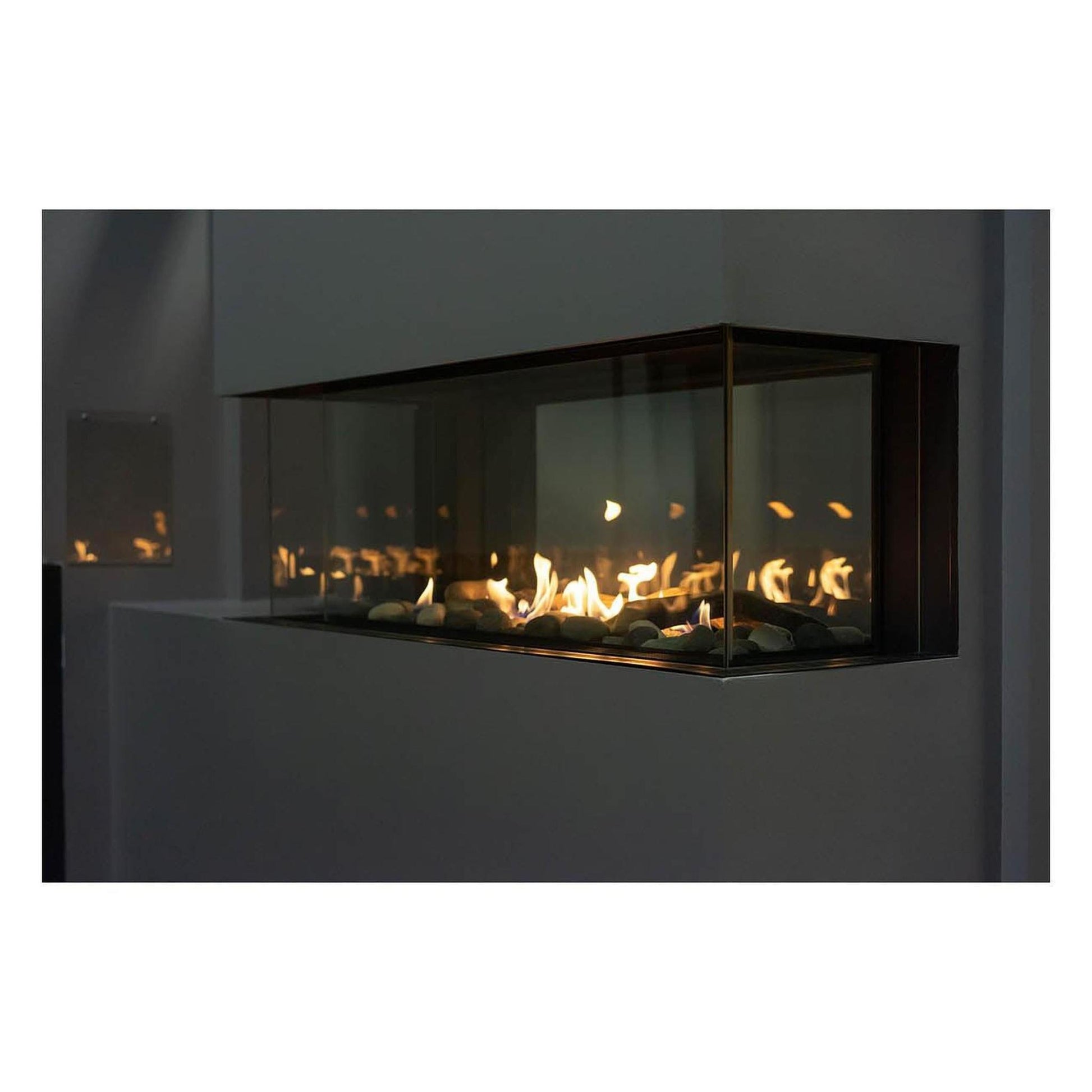 Sierra Flame by Amantii Lyon 48" 4-Sided See-Through Direct-Vent Natural Gas Fireplace