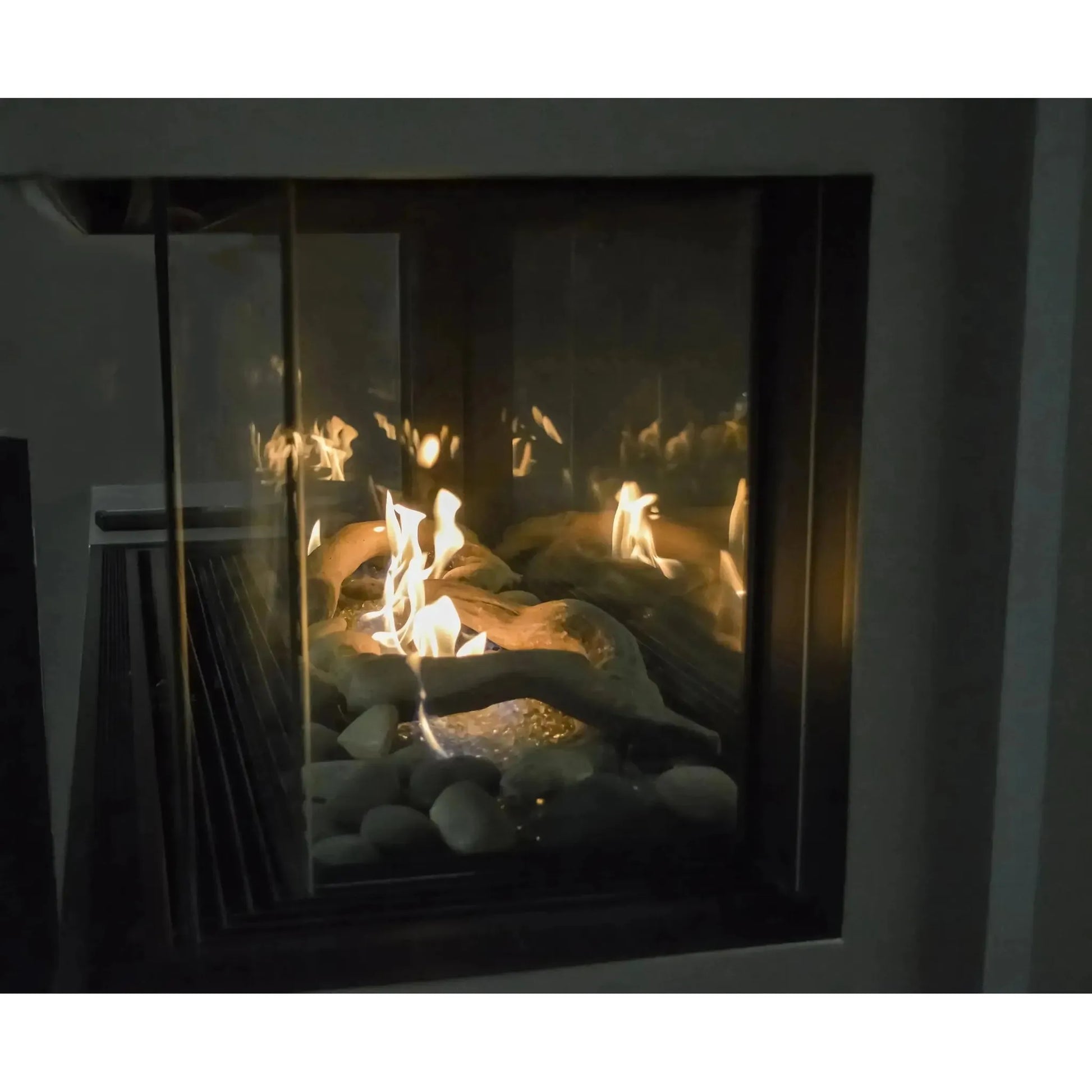 Sierra Flame by Amantii Lyon 48" 4-Sided See-Through Direct-Vent Natural Gas Fireplace