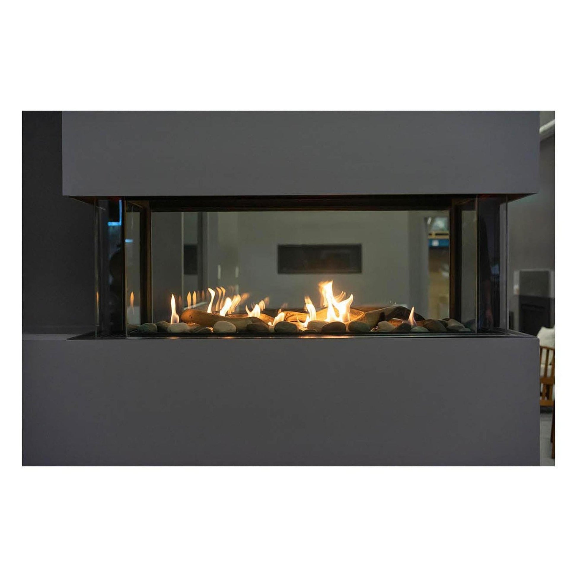 Sierra Flame by Amantii Lyon 48" 4-Sided See-Through Direct-Vent Natural Gas Fireplace