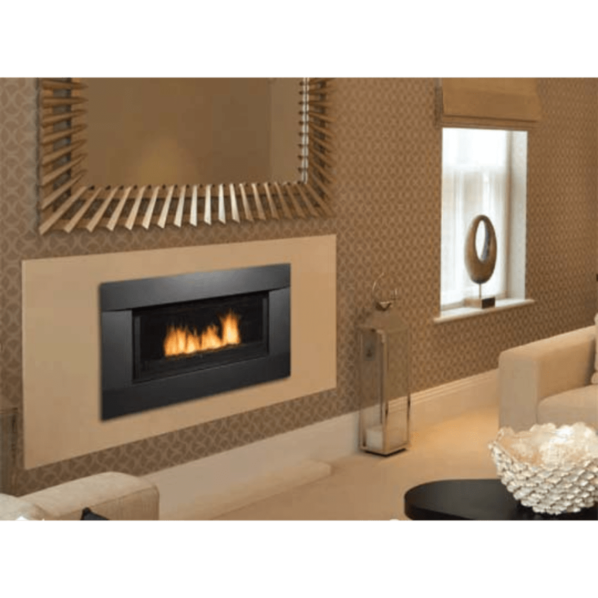 Sierra Flame by Amantii Newcomb Deluxe 36" Direct Vent Linear Propane Gas Fireplace