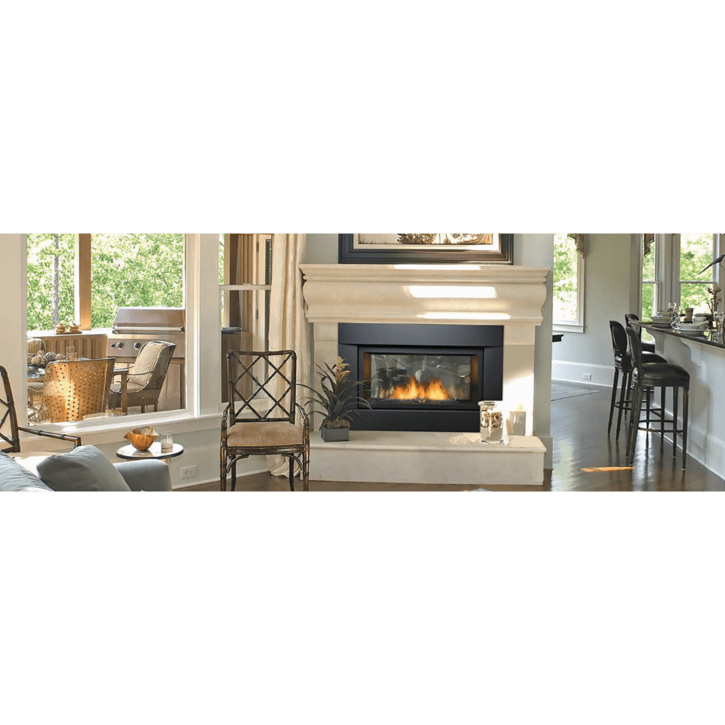 Sierra Flame by Amantii Palisade 36" See-Through Direct Vent Linear Propane Gas Fireplace
